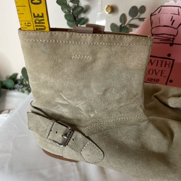BELLE By Sigerson Morrison suede booties pull-on closure Sz 6 - Picture 4 of 9